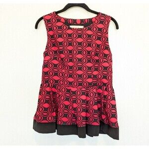 Marni Summer Edition 2012 Top Womens‎ Size S Red Sleeveless Peplum Office Mature